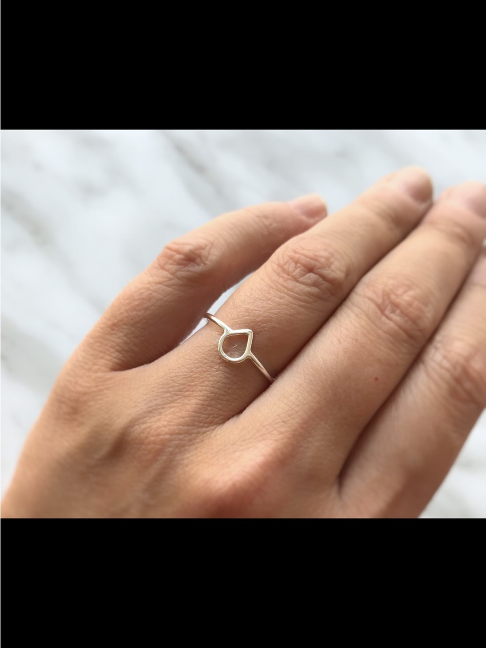 Sterling Silver Teardrop Ring